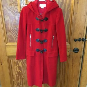 Women’s Michael Kors Wool long red toggle coat